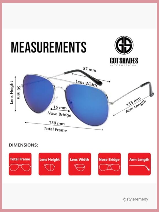 Metal Frame Aviator Sunglasses with UV Protection, Pack of 4